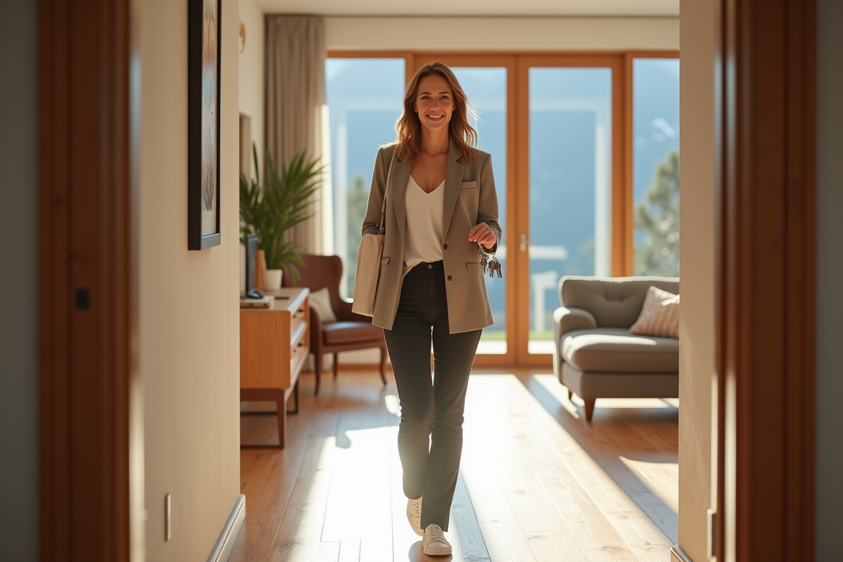 Jeune femme souriante dans l