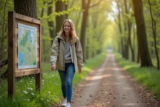 Balade en famille dans le Bois de Montmaur entouré de verdure