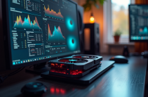 Ordinateur de bureau avec carte graphique haut de gamme en test